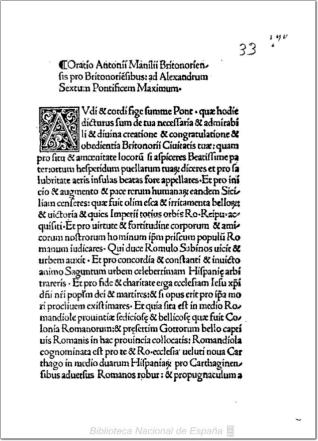 Oratio pro Britonoriensibus ad Alexandrum VI
