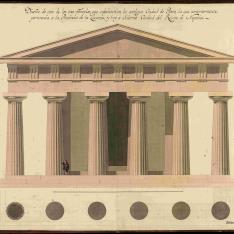Alzado y planta del templo de Neptuno en Paestum