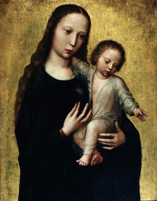 La Virgen con el Niño de la camisa