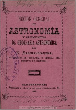 Noción general de astronomía y elementos de geografia astronómica