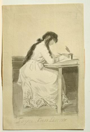 Mujer escribiendo