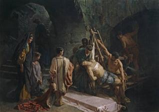 El entierro de San Sebastián (San Sebastián hallado en la Cloaca Máxima)