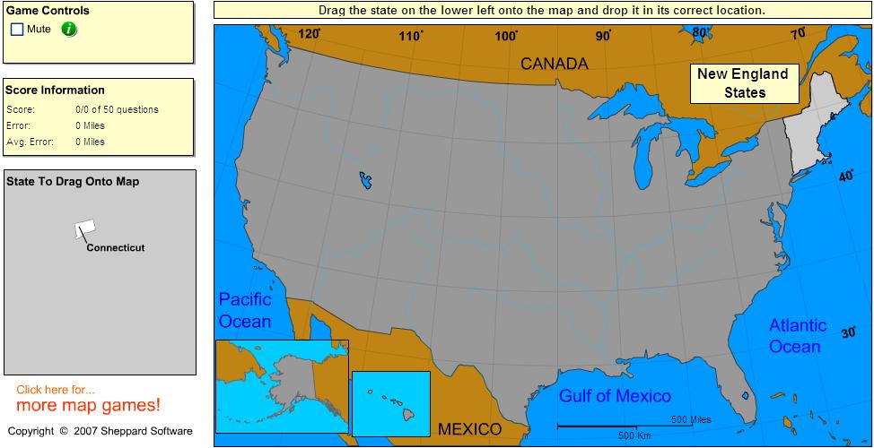 States of United States. Intermediate. Sheppard Software
