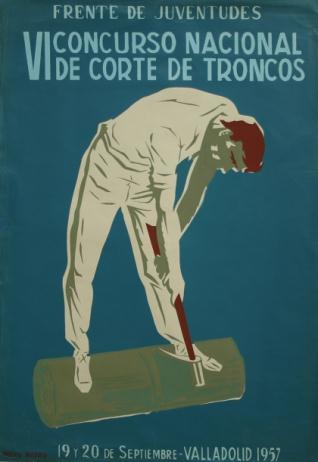 VI Concurso Nacional / de corte de troncos / 19 y 20 de septiembre - Valladolid 1957