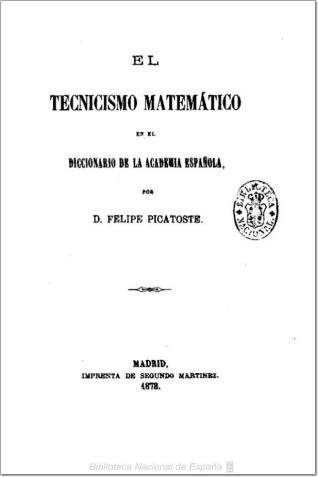 El tecnicismo matemático en el Diccionario de la Academia Española