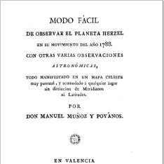 Modo fácil de observar el planeta Herzel en su movimiento del año 1788