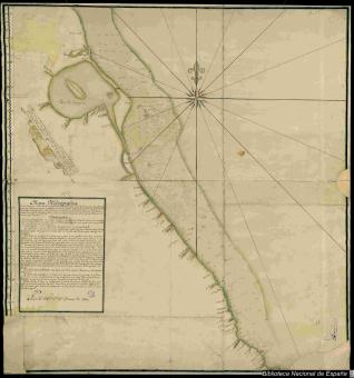 Mapa Hidrografica desde el Puerto de Veracruz hasta la punta y Placeres de Anton Lizardo