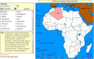 Countries of Africa. Tutorial. Sheppard Software