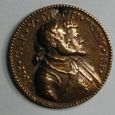 Medalla de Carlos V y el príncipe Felipe