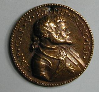 Medalla de Carlos V y el príncipe Felipe