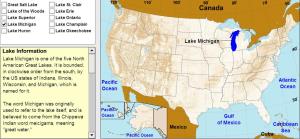 Lakes of United States. Tutorial. Sheppard Software