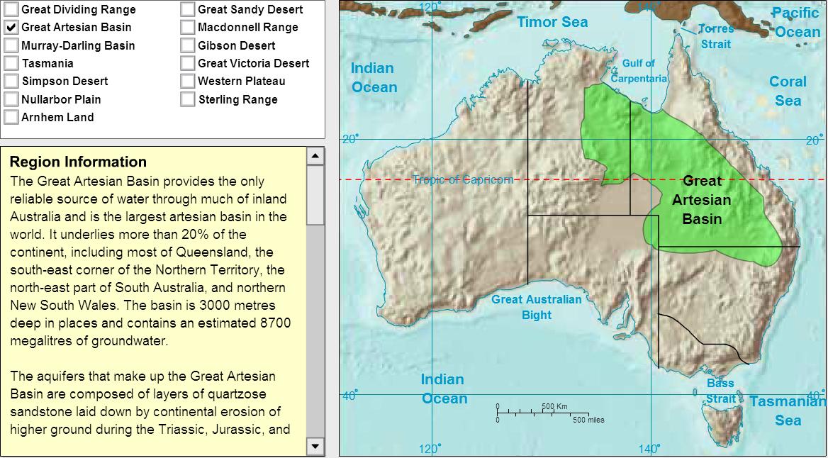 Geographic regions of Oceania. Tutorial. Sheppard Software