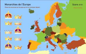 Monarchies de l'Europe. Toporopa