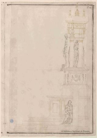 Alzado lateral del altar de la iglesia de Santa Maria de'Servi, Bolonia