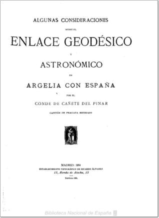 Algunas consideraciones sobre el enlace geodésico y astronómico de Argelia con España
