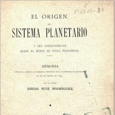 El origen del sistema planetario y sus consecuencias desde el punto de vista filosófico
