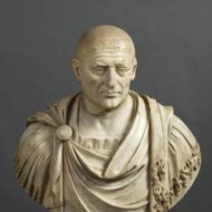 Retrato de un romano mayor calvo