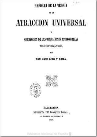 Reforma de la teoría de la atracción universal y corrección de las operaciones astronómicas más importantes