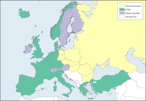 Mapa de Europa: Organizaciones de Defensa y Seguridad OTAN y Pacto de Varsovia. Learn Europe