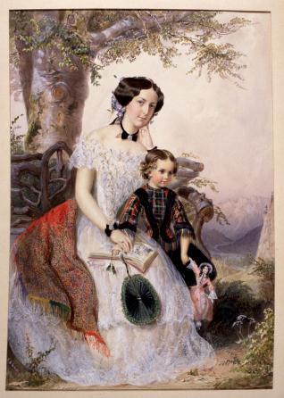 Retrato de la Archiduquesa Isabel de Austria con su hija (?)