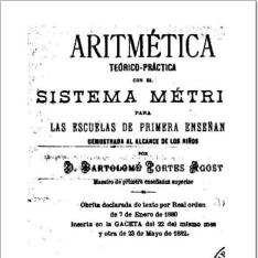 Aritmética teórico-práctica con el sistema métrico para las escuelas de primera enseñanza