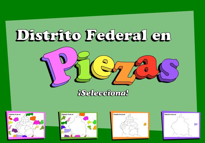 Municipios de Distrito Federal. Puzzle. INEGI de México