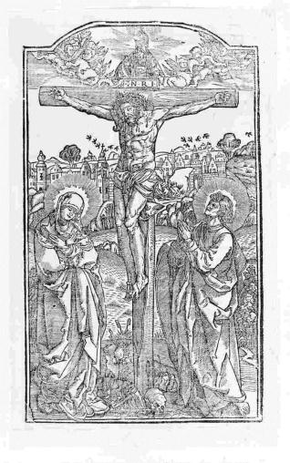 Cristo en la cruz con la Virgen y San Juan