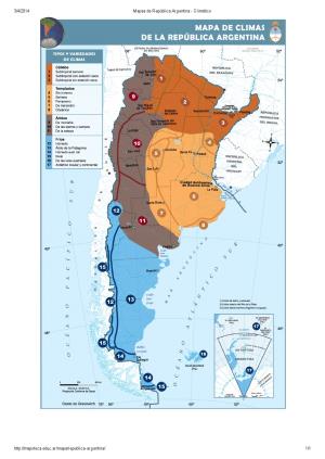 Mapa climático de Argentina. Mapoteca de Educ.ar