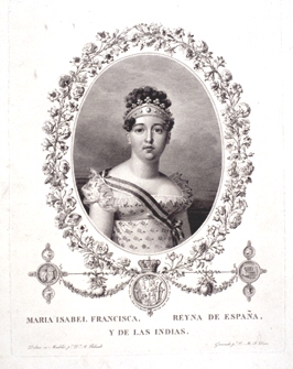 Retrato de María Isabel Francisca de Braganza Reina de España y de las Indias