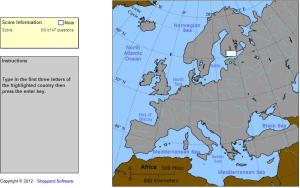Countries of Europe. Explorer. Sheppard Software