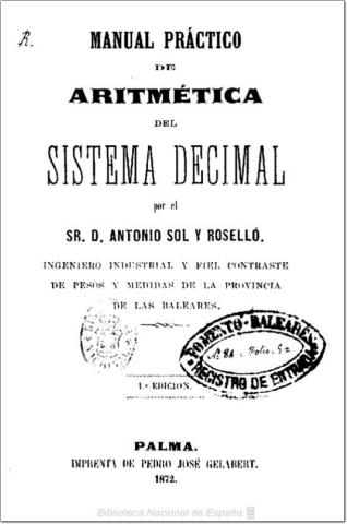 Manual práctico de aritmética del sistema decimal