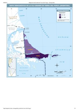 Mapa demográfico de Isla Grande de Tierra del Fuego. Mapoteca de Educ.ar