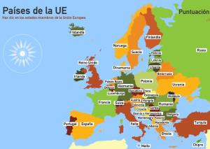 Países de la Unión Europea. Toporopa