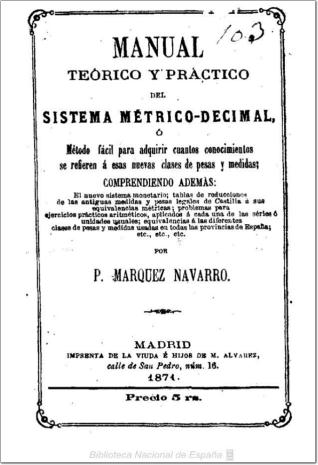 Manual teórico y práctico del sistema métrico-decimal