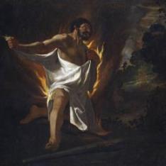 Muerte de Hércules, abrasado por la túnica del centauro Neso
