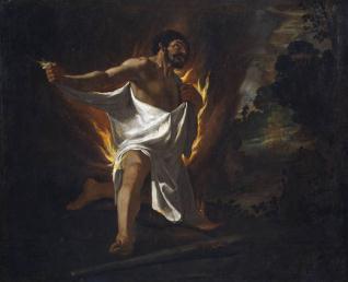 Muerte de Hércules, abrasado por la túnica del centauro Neso