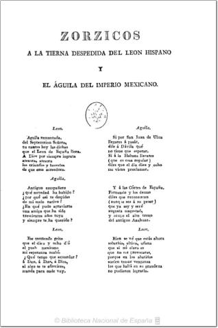 Zorzicos a la tierna despedida del León Hispano y el Águila del Imperio Mexicano