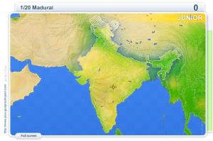 Cities of India Junior . Geography map games
