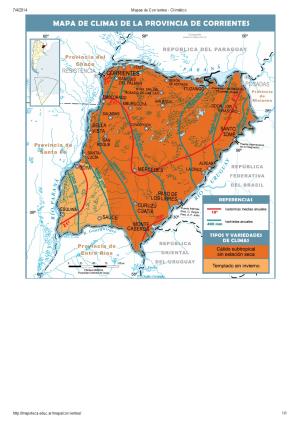 Mapa climático de Corrientes. Mapoteca de Educ.ar