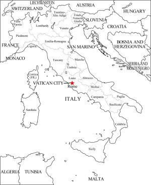 Mapa de regiones de Italia. Freemap
