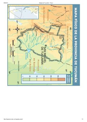 Mapa de ríos de Tucumán. Mapoteca de Educ.ar