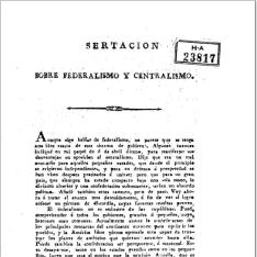 Disertacion sobre federalismo y centralismo