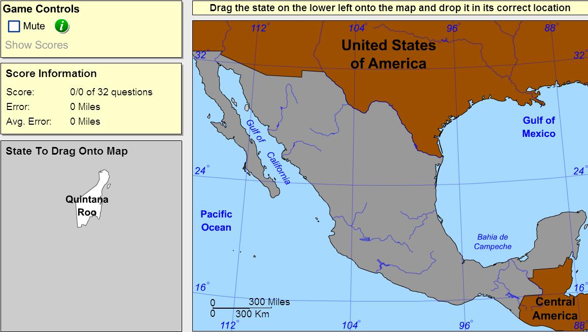 States of Mexico. Intermediate. Sheppard Software