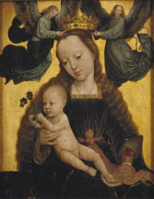 La Virgen con el Niño y ángeles