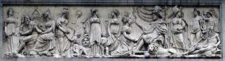 Fernando VII recibiendo los tributos de Minerva y las Bellas Artes