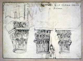 Capiteles de la iglesia chica de Anzano, Huesca