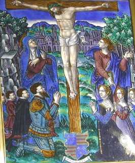 Crucifixión con orantes