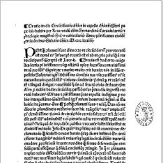 Oratio in die Circumcisionis anno 1484