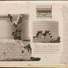 Alzado y sección del Mausoleo de Cecilia Metela