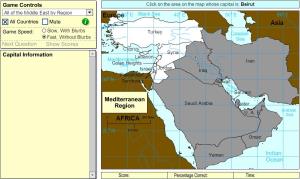 Capitals of Middle East. Beginner. Sheppard Software